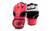 Перчатки MMA тренировочные с открытой ладонью (Красные S/M) UFC