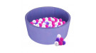 Детский сухой бассейн Midzumi Baby Beach (Сиреневый + 100 шаров темно-розовый/жемчужный/фиолетовый)