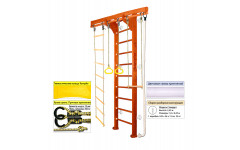 Шведская стенка Kampfer Wooden Ladder Wall (№4 Вишневый Стандарт белый)