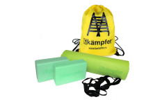 Комбо-набор для йоги Kampfer Combo Green (зеленый/желтый)
