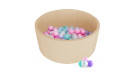 Детский сухой бассейн Kampfer Pretty Bubble (Бежевый + 100 шаров розовый/мятный/жемчужный/сиреневый)